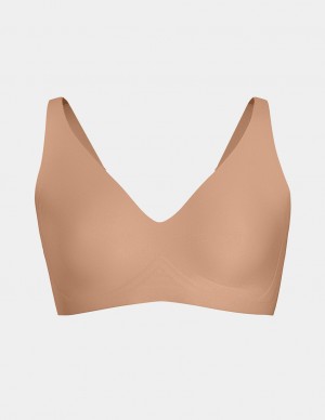 Beige Knix Revolution V-Neck Bras | OUGYWP-083