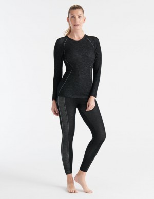 Black Knix Merino SculptWool® Seamless Tops | NPMVSB-896