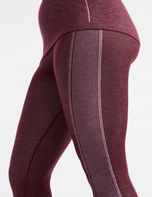 Burgundy Knix Merino SculptWool® Seamless Legging | ZPETDS-042