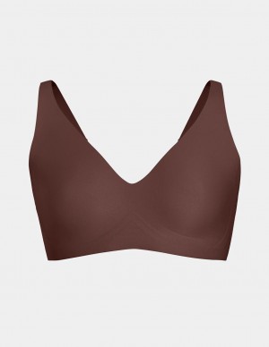 Chocolate Knix Revolution V-Neck Bras | SLIDXB-105