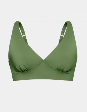 Green Knix Deep V Bikini | FQEMPK-843