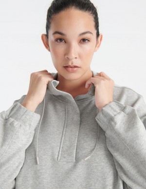 Grey Knix Good to Go Fleece Oversized Hoodie | HRAYWL-826