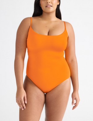 Orange Knix Classic One Piece Swimsuits | SGAKLU-065