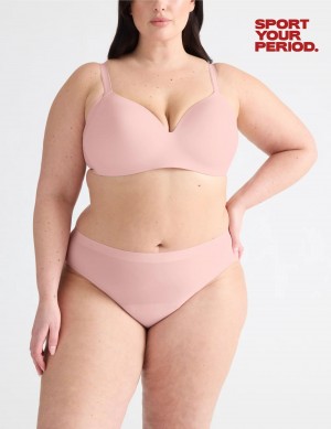 Pink Knix Light Leakproof No-Show Bikini Bottoms | GFCOQP-647