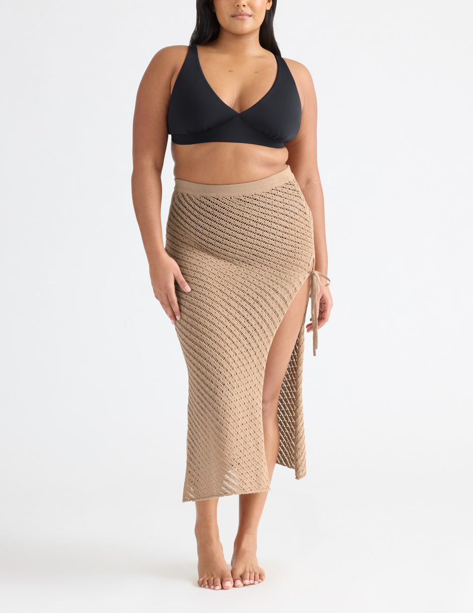 Apricot Knix Crochet-Knit Beach Skirts | AZPDRQ-148