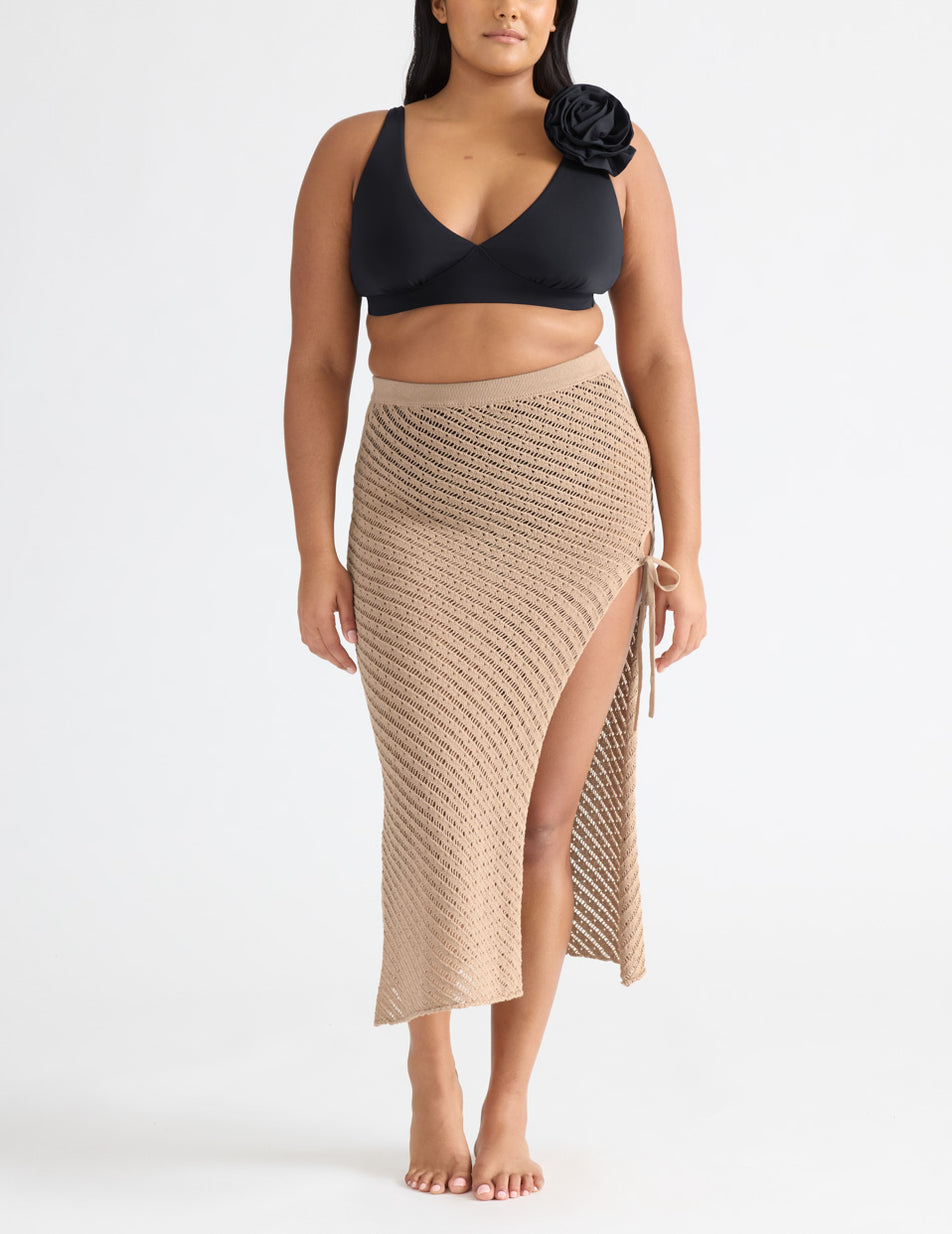 Apricot Knix Crochet-Knit Beach Skirts | AZPDRQ-148