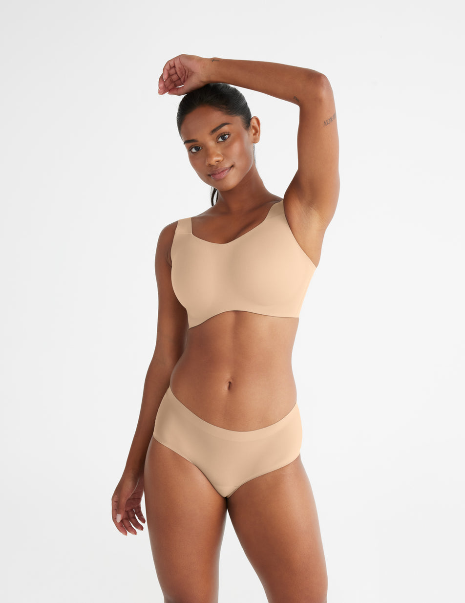 Beige Knix Catalyst Sports Bras | HOMGPS-063