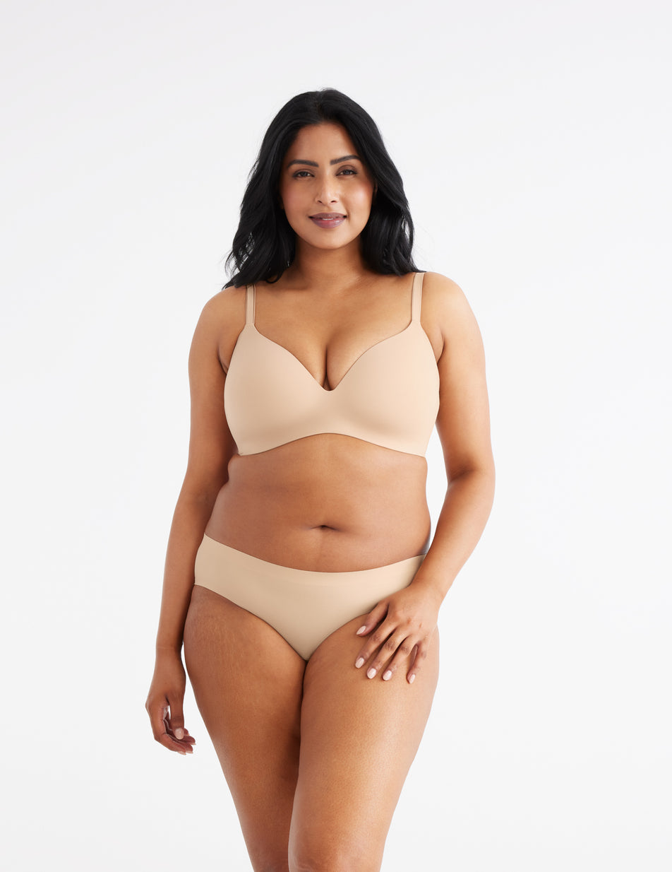 Beige Knix Essential No-Show Bikini Bottoms | VFUAPB-567