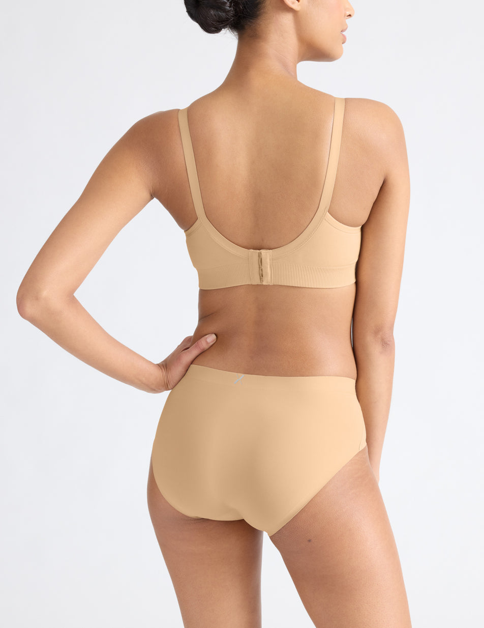 Beige Knix Good to Go Seamless Bras | EDWUOJ-490