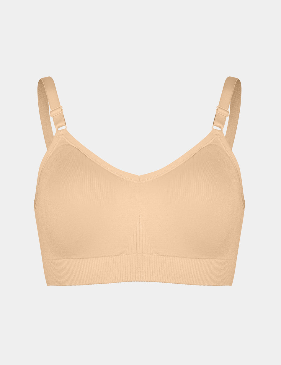 Beige Knix Good to Go Seamless Bras | EDWUOJ-490