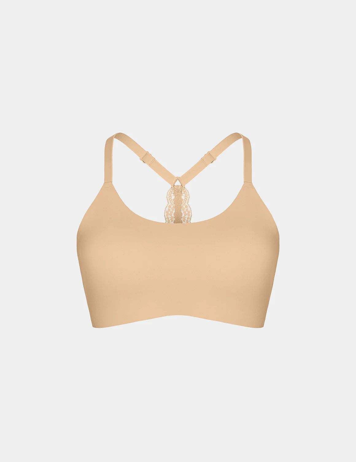 Beige Knix Lace Racerback Bras | MBNFGA-548