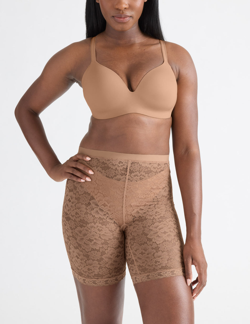 Beige Knix Lace Thigh Saver® 6 Shorts | ABXPNW-872