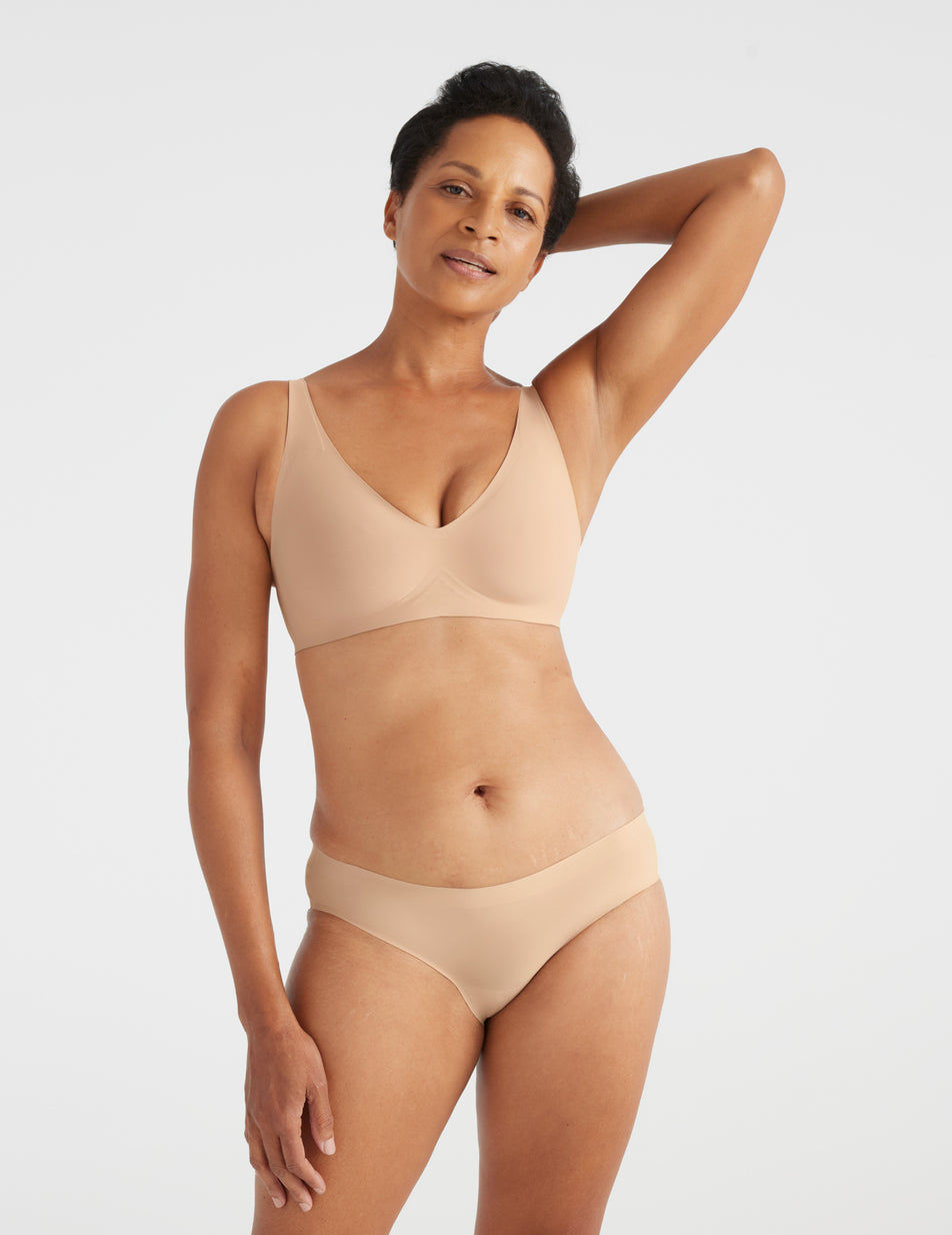 Beige Knix Light Leakproof No-Show Cheeky Underwear | XZAVUH-135