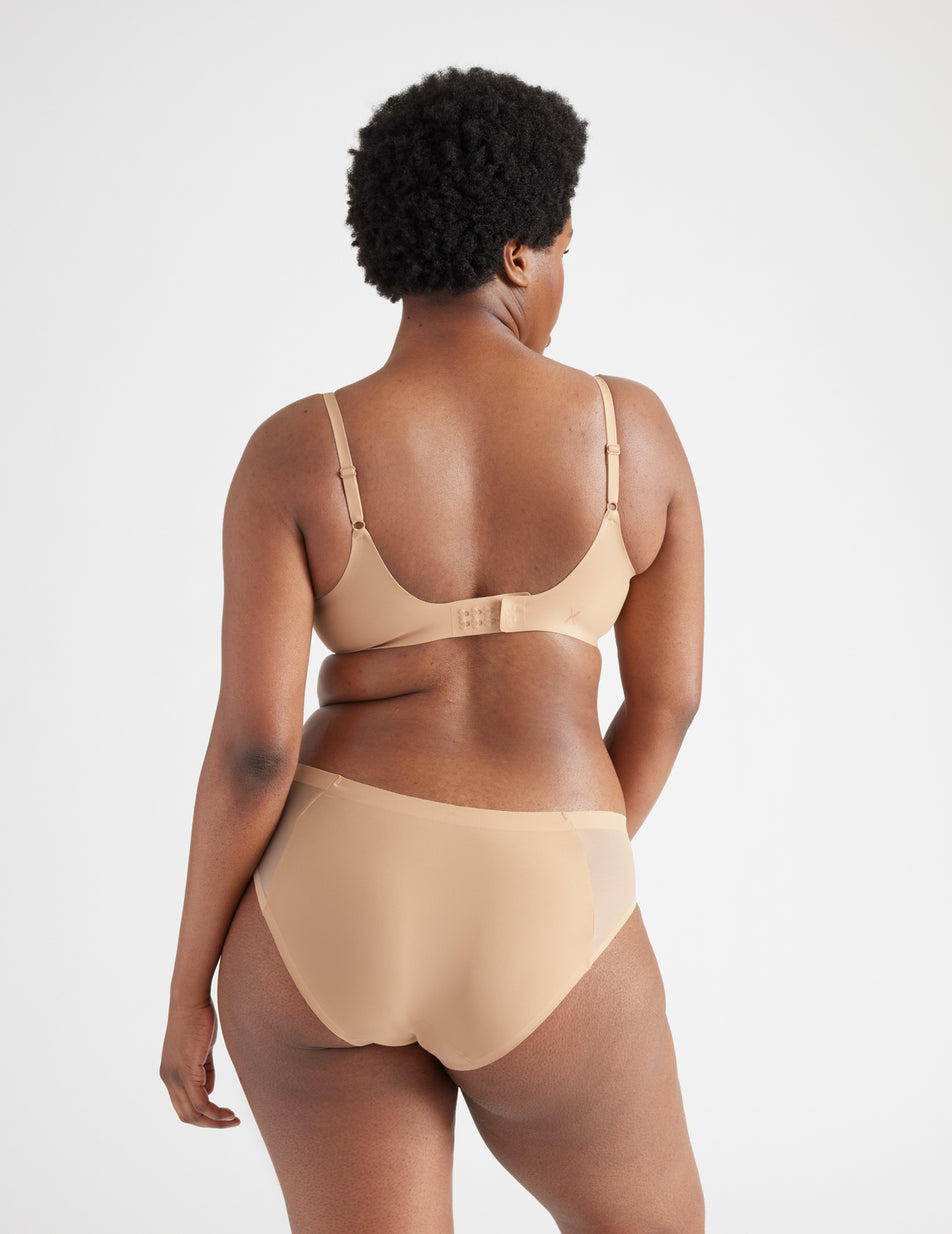 Beige Knix Light Leakproof No-Show Mesh Bikini Bottoms | EFCWPU-418