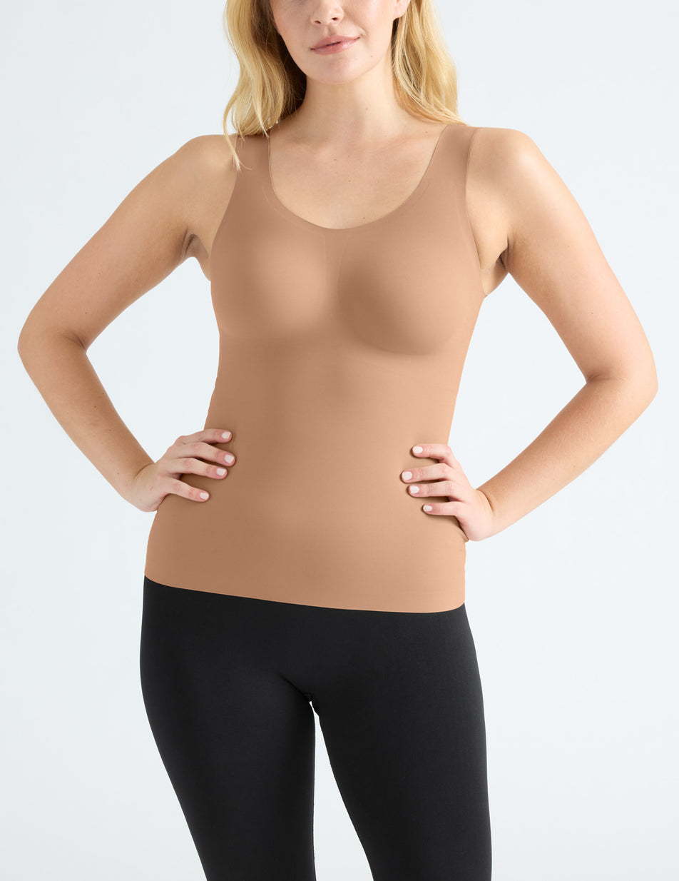 Beige Knix LuxeLift Scoop Neck Tanks | LRPNMF-132