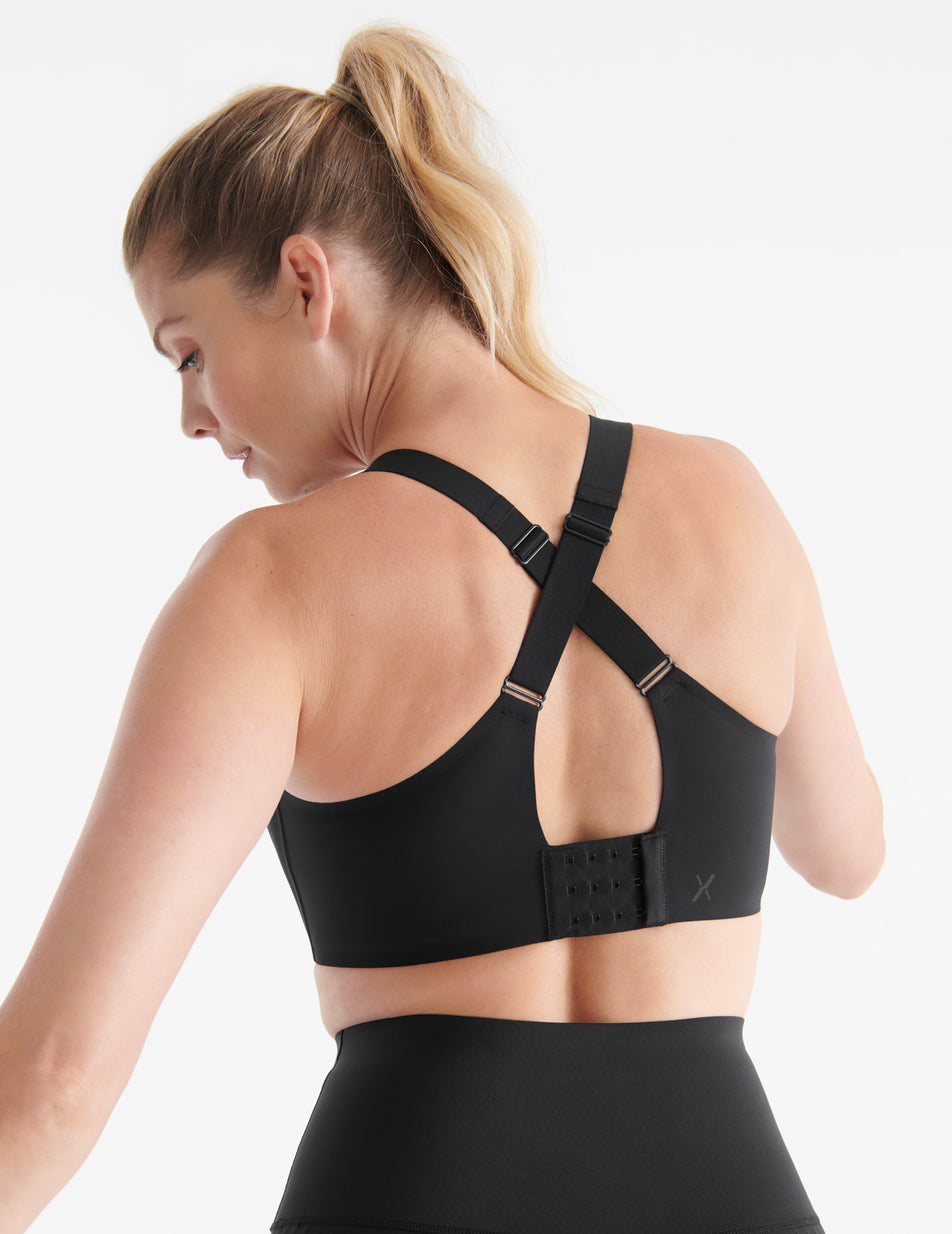 Black Knix Catalyst Front Zip Sports Bras | TAJOBM-012