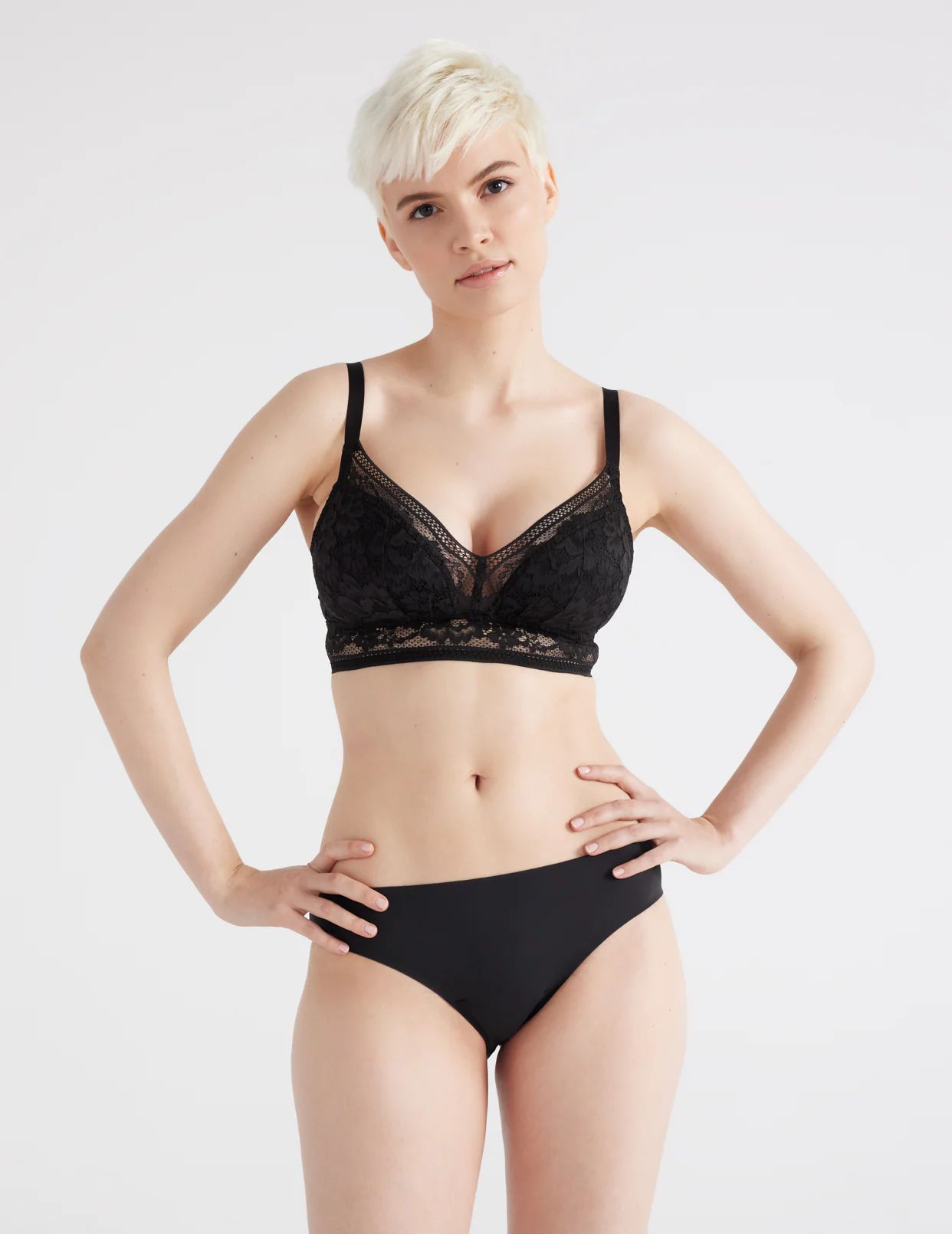 Black Knix Essential Lace Bikini Bottoms | YNHAUM-329