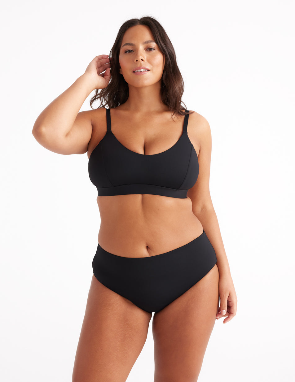 Black Knix Full Coverage Bikini Swim Bottoms | ZYDGSM-970