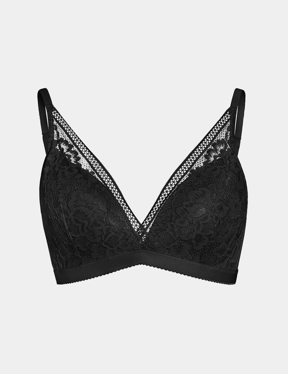 Black Knix Lace Deep-V Bras | LYCFAE-436