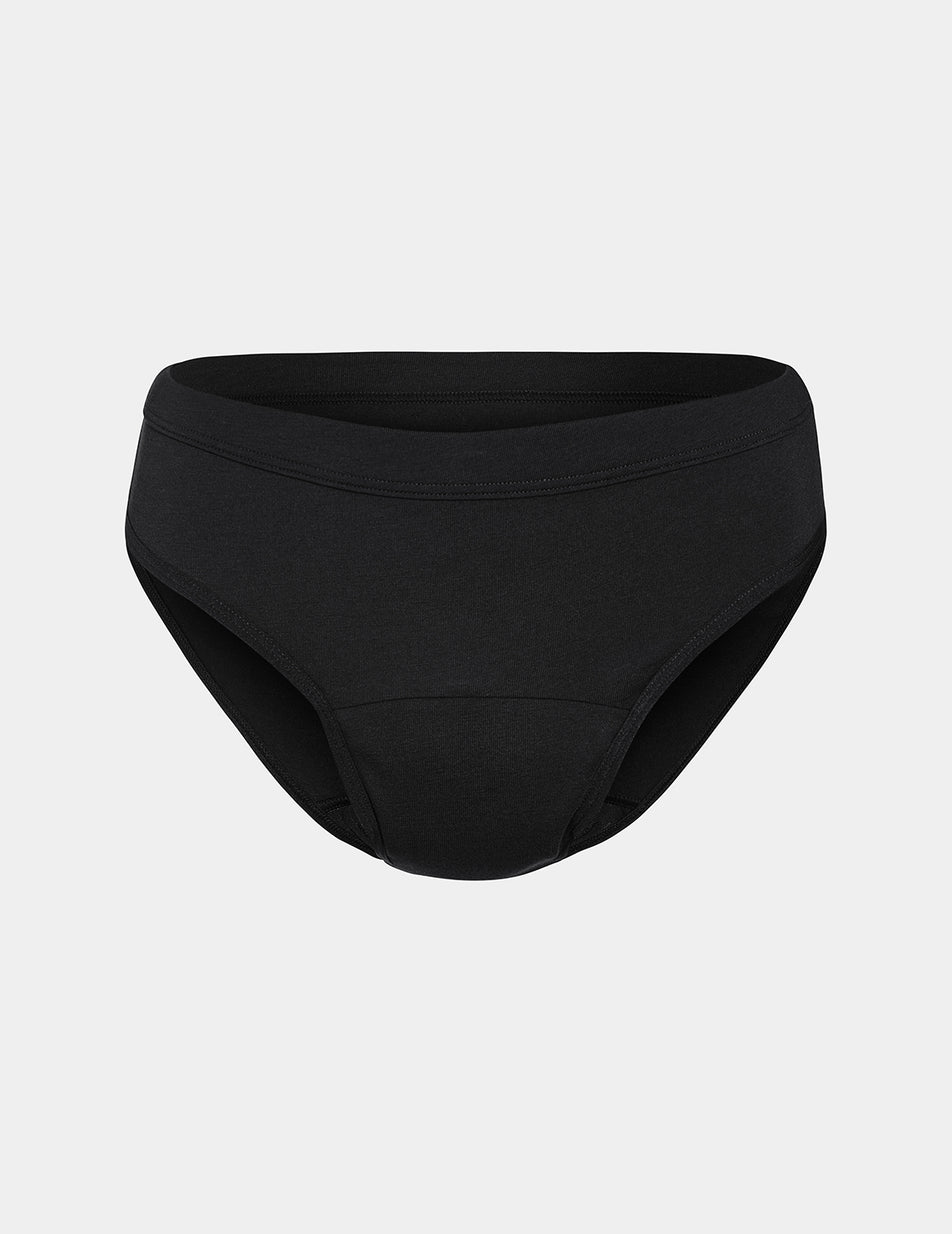 Black Knix Leakproof Cotton Bikini Bottoms | DMSNCA-598