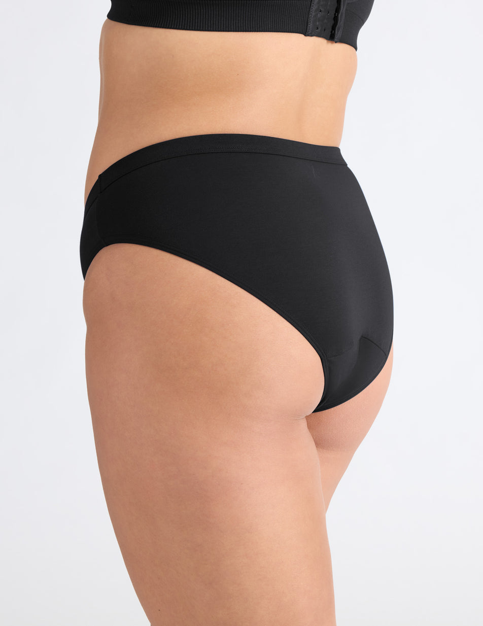 Black Knix Leakproof Cotton Bikini Bottoms | DMSNCA-598