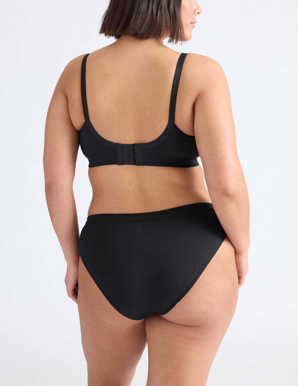 Black Knix Leakproof Cotton Bikini Bottoms | DMSNCA-598