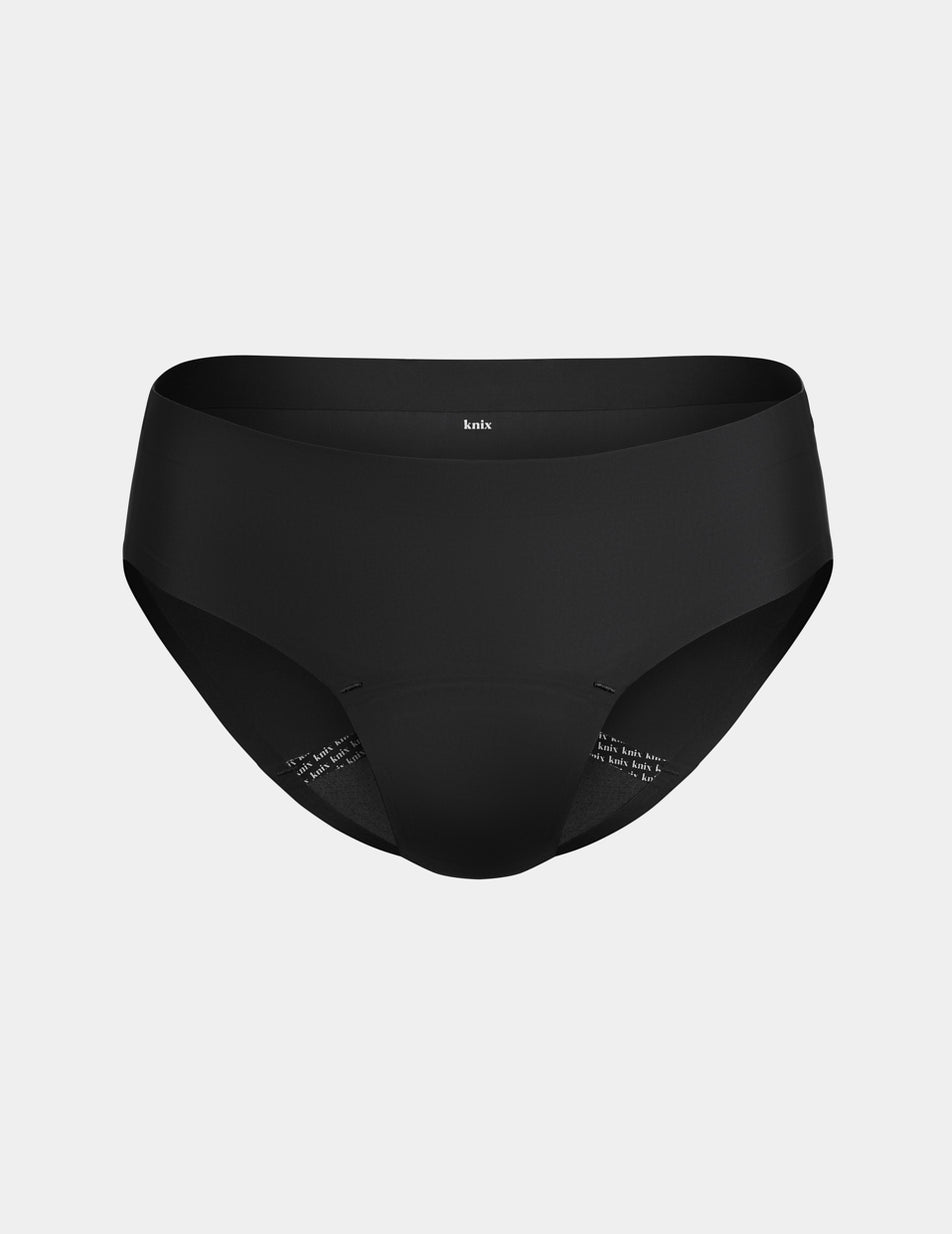 Black Knix Leakproof UltraThin No-Show Bikini Bottoms | EMJFUN-042