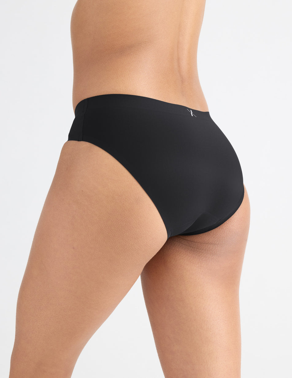 Black Knix Leakproof UltraThin No-Show Bikini Bottoms | EMJFUN-042