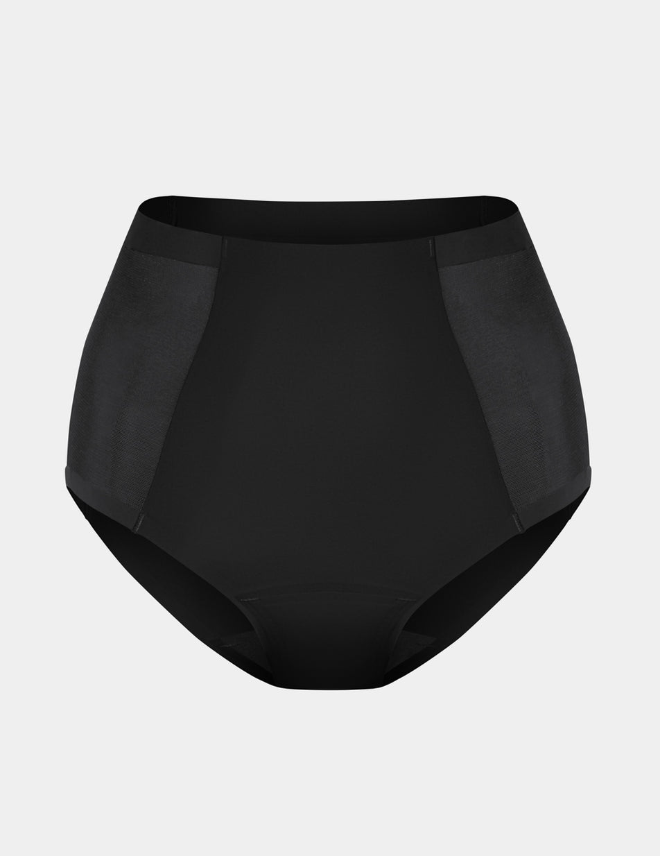 Black Knix Light Leakproof No-Show Mesh High Rise Underwear | LUANTS-094