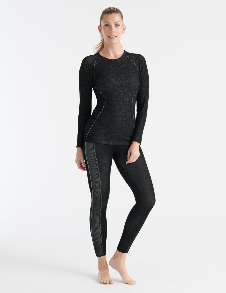 Black Knix Merino SculptWool® Seamless Legging | DOPELQ-128