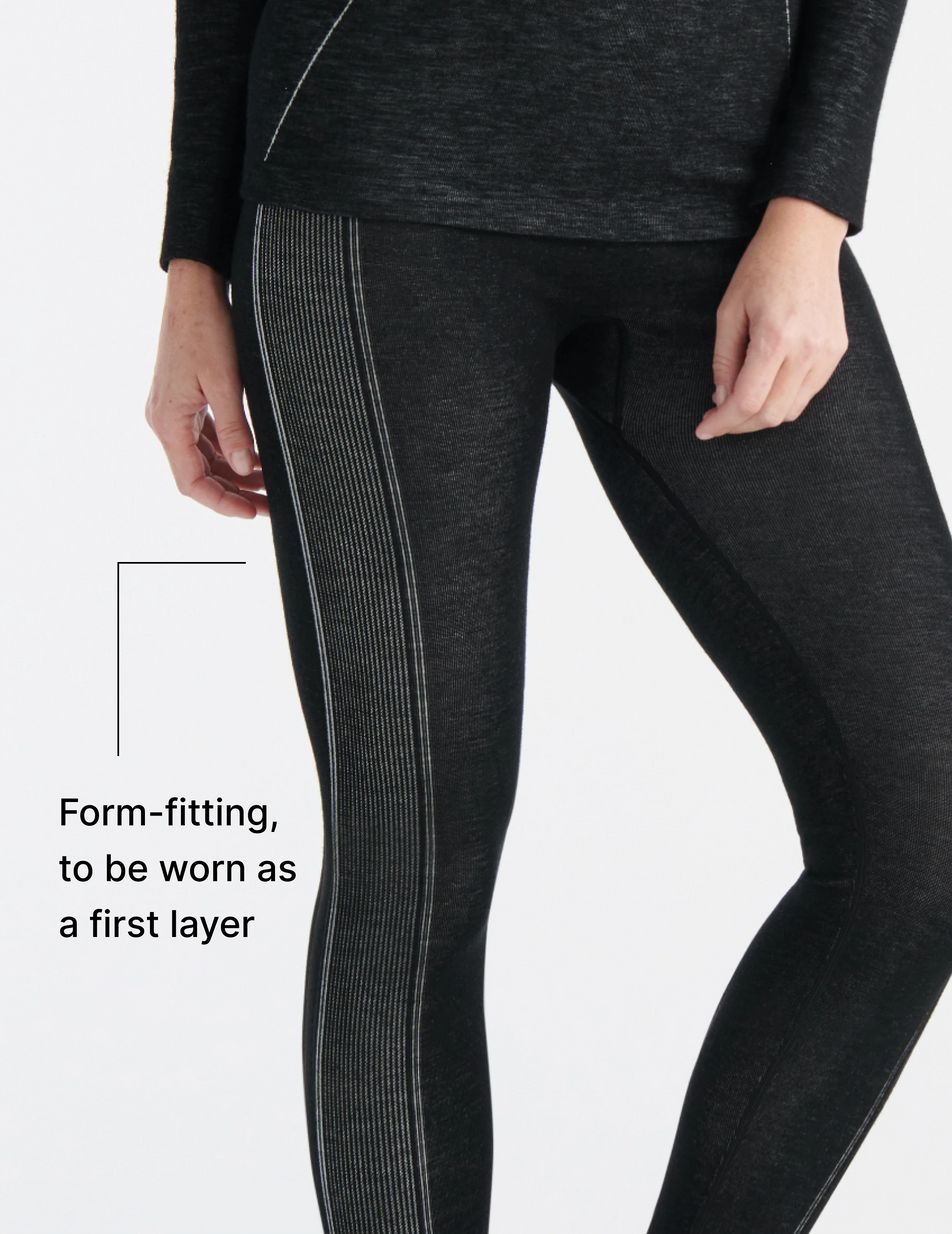 Black Knix Merino SculptWool® Seamless Legging | DOPELQ-128