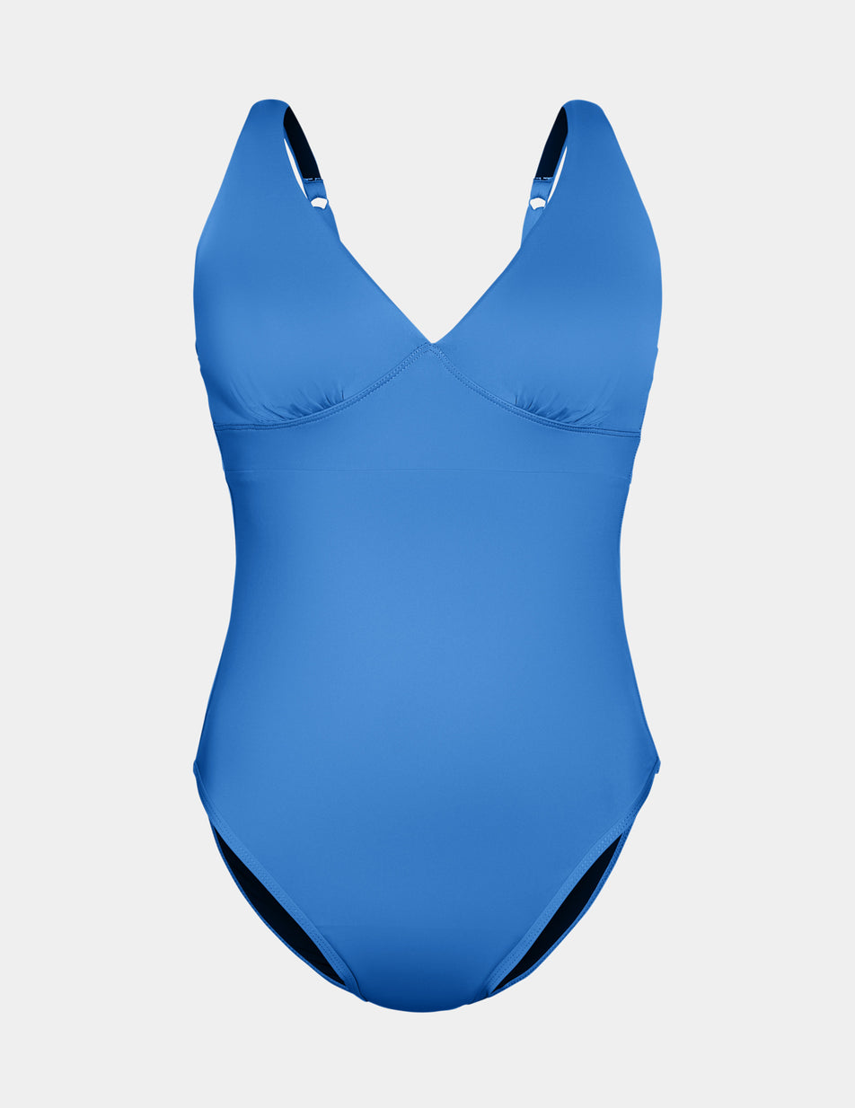 Blue Knix Leakproof Deep V One Piece Swimsuits | FZOIHW-254