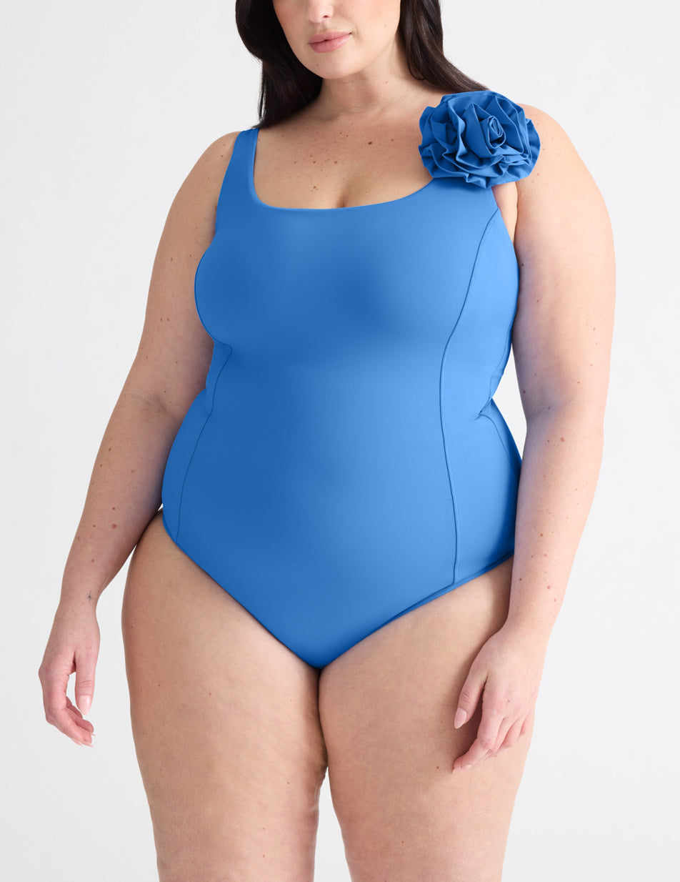 Blue Knix Rosette Swimsuits | TJWMKA-081