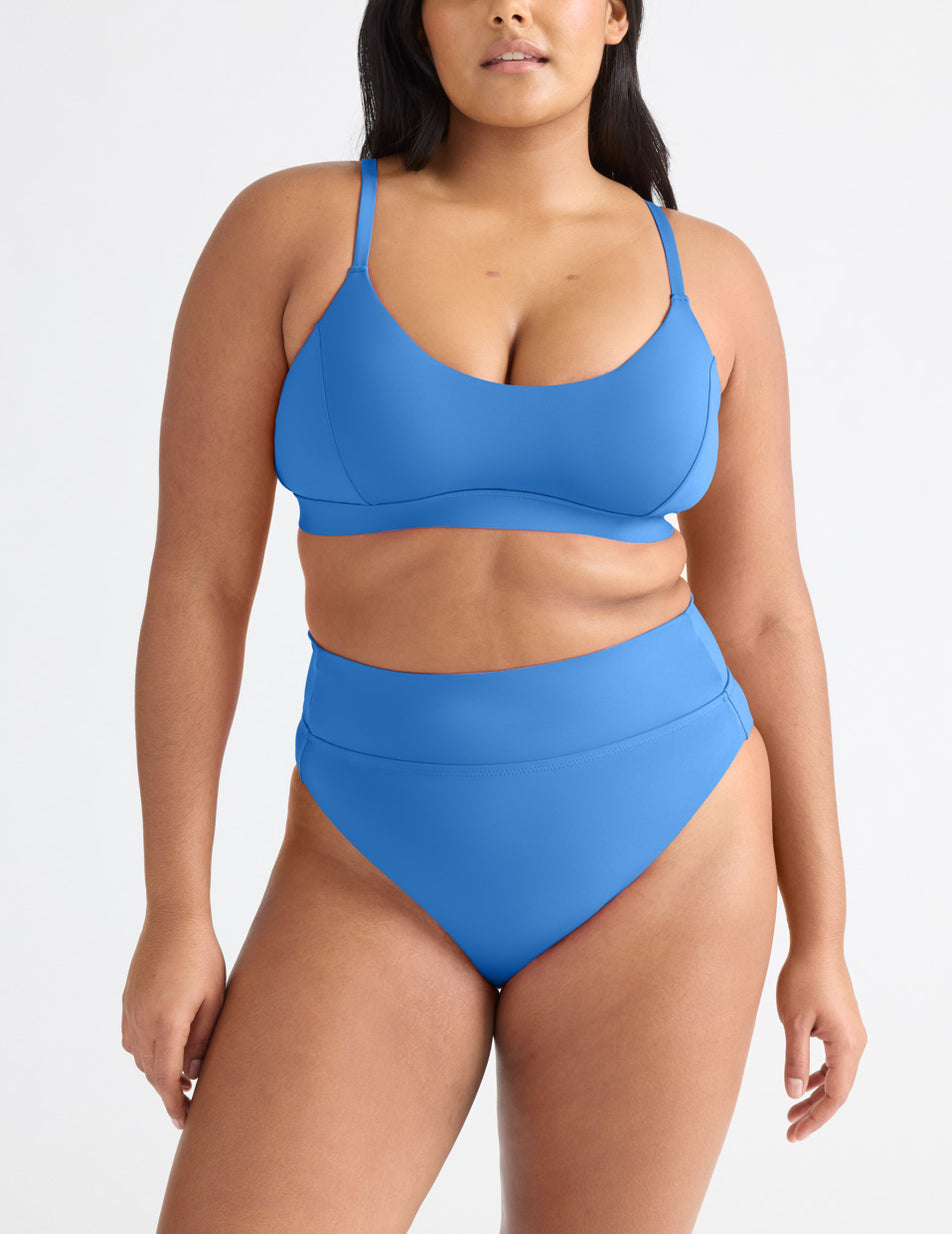 Blue Knix Sculpt High Rise High Cut Swim Bottoms | ZOMSWD-517