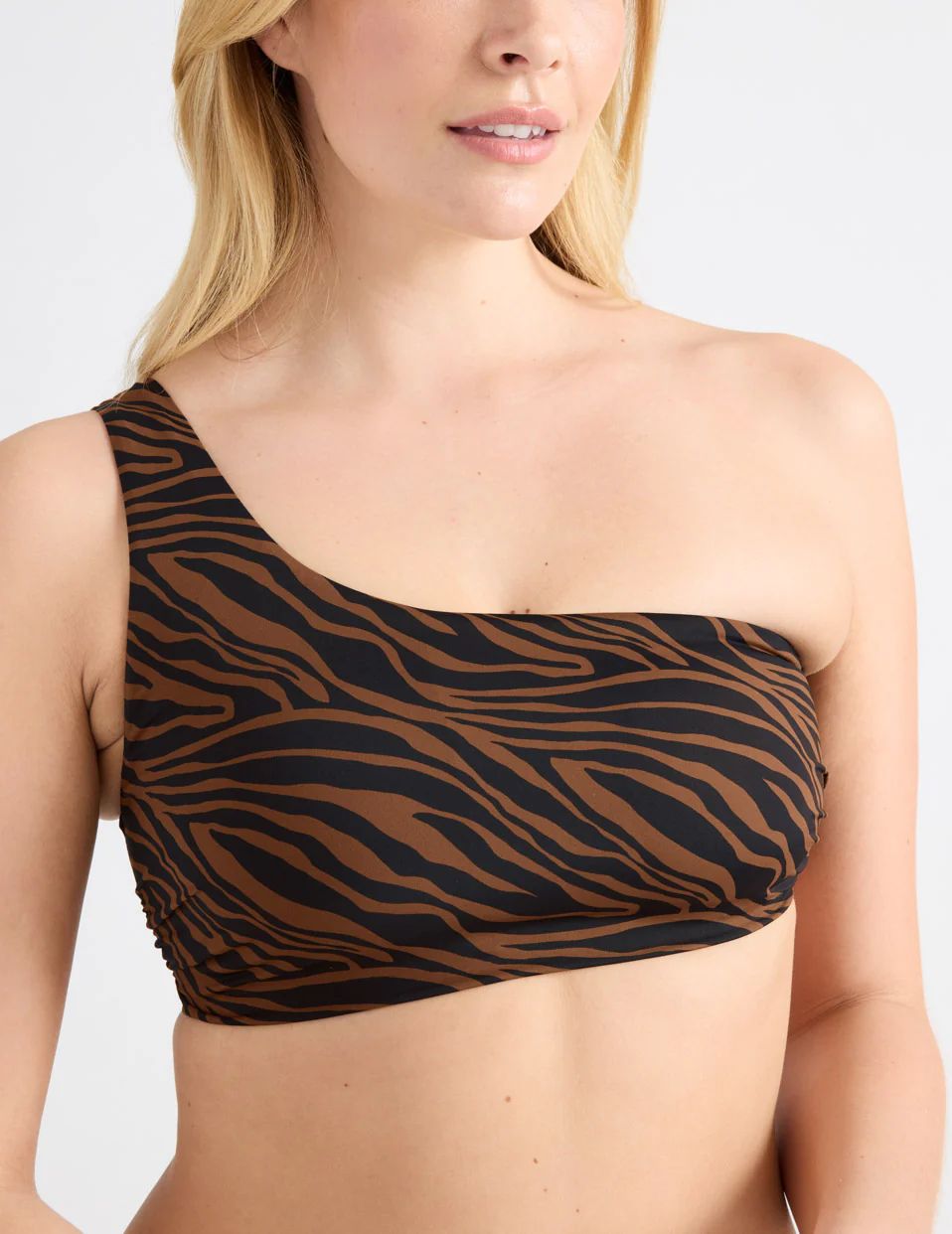 Brown Knix One Shoulder Bikini | FYXBQE-153