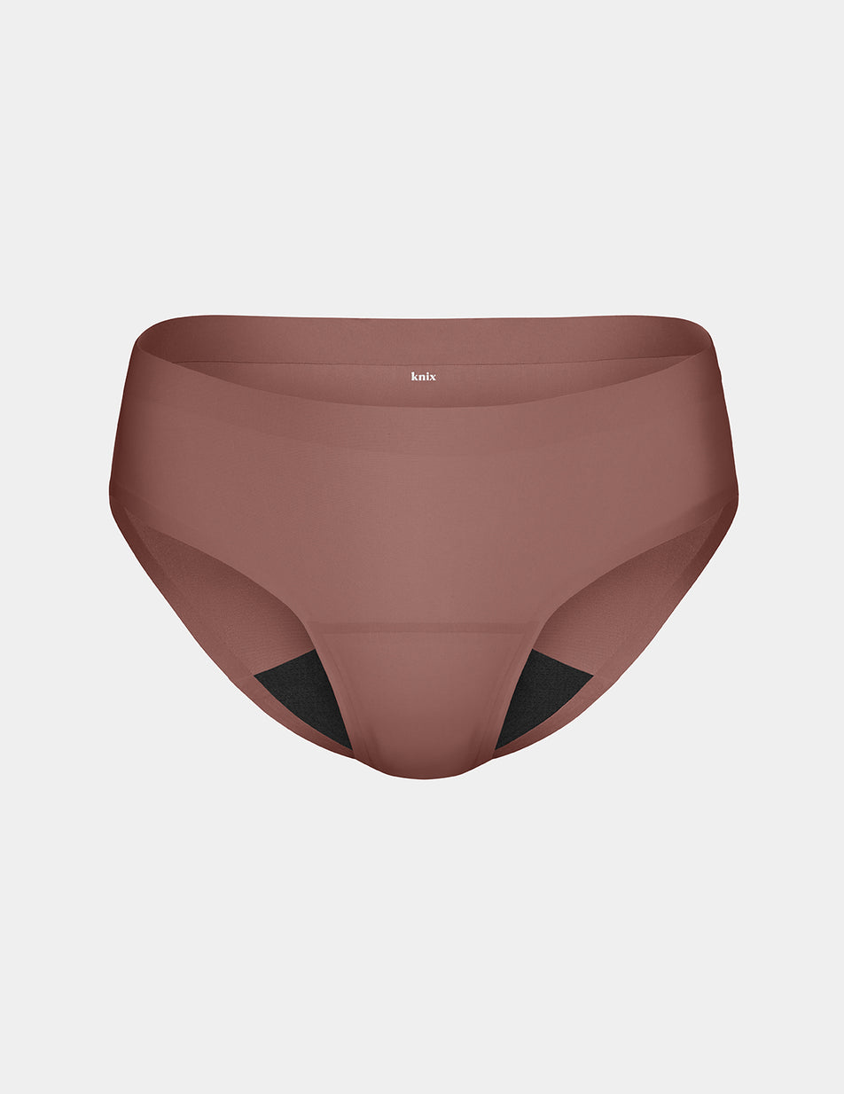 Chocolate Knix Light Leakproof No-Show Bikini Bottoms | FCJELT-046