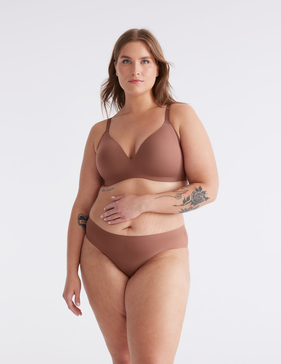 Chocolate Knix Light Leakproof No-Show Bikini Bottoms | FCJELT-046