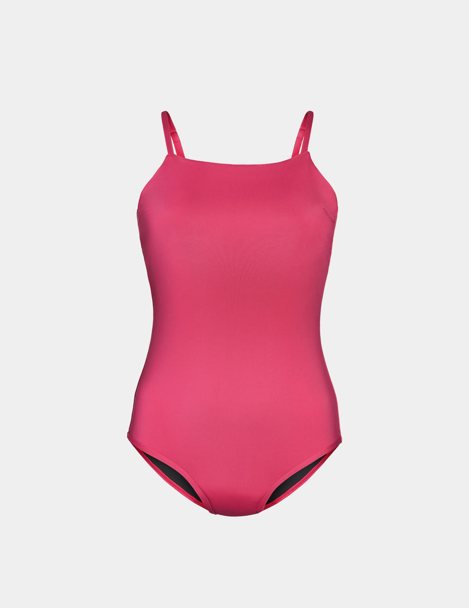 Fuchsia Knix Teen Period Square Neck Swimsuits | LDBNFZ-520