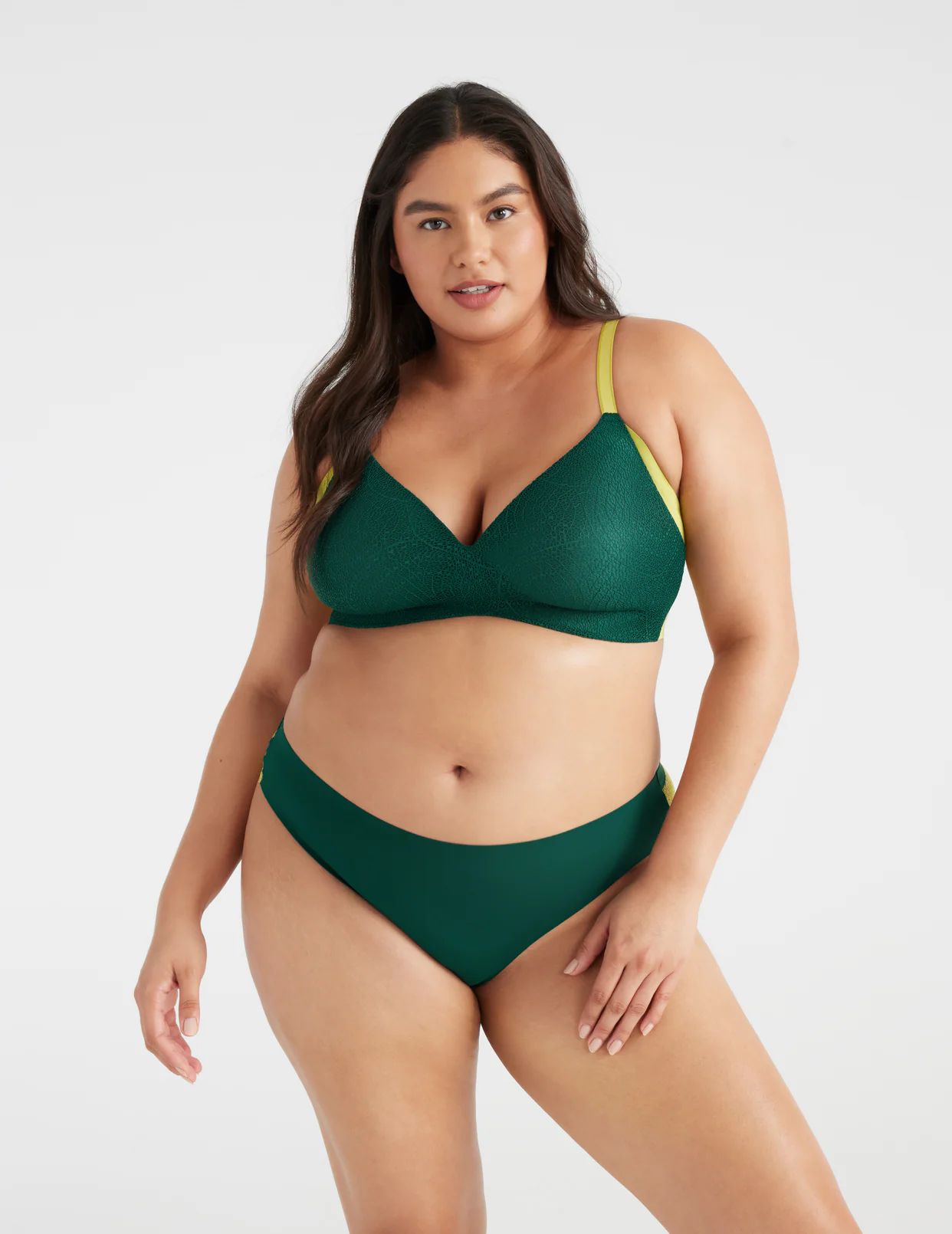 Green Knix Essential Lace Bikini Bottoms | EANJFW-681