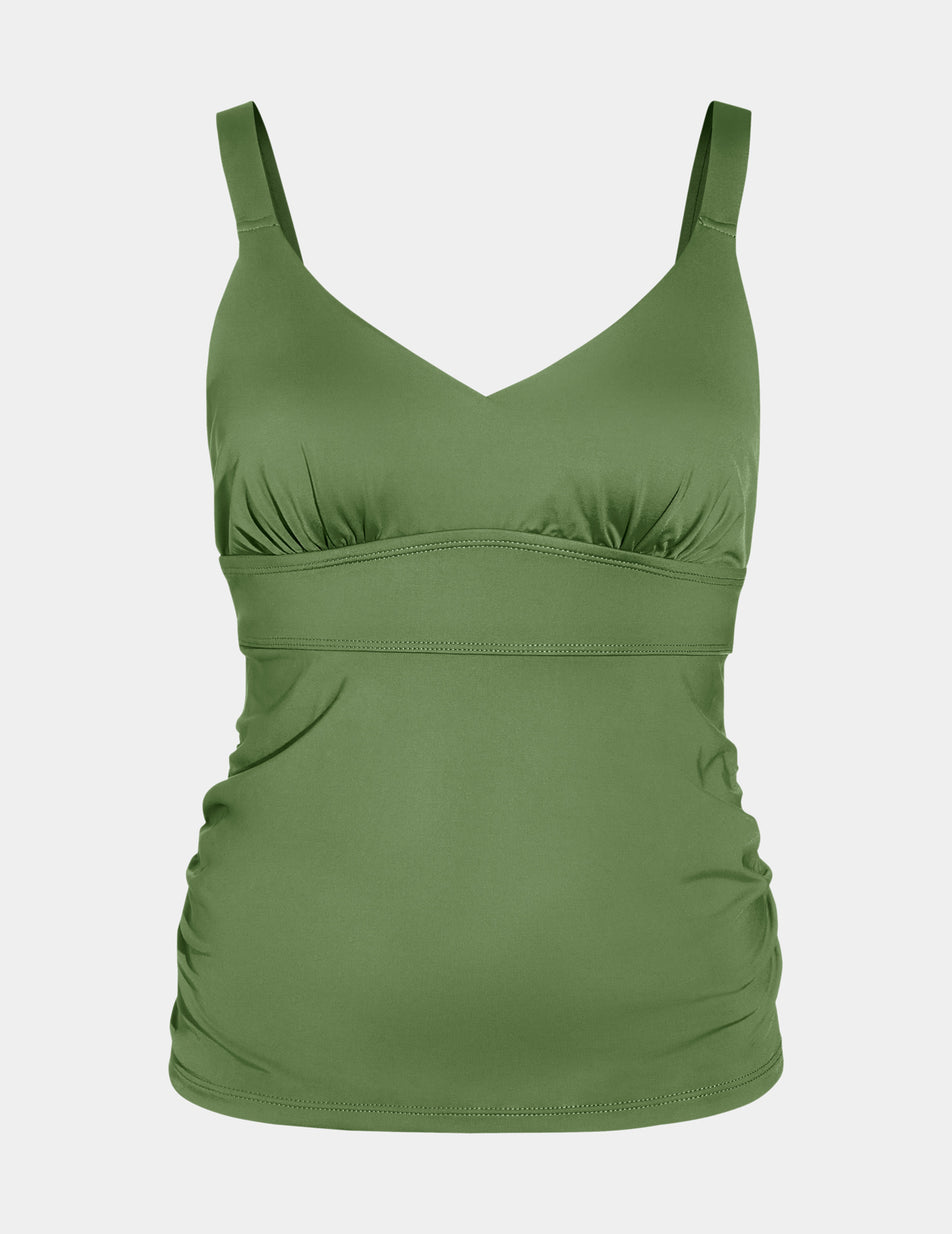 Green Knix Tankini Tops | KRDEOV-609