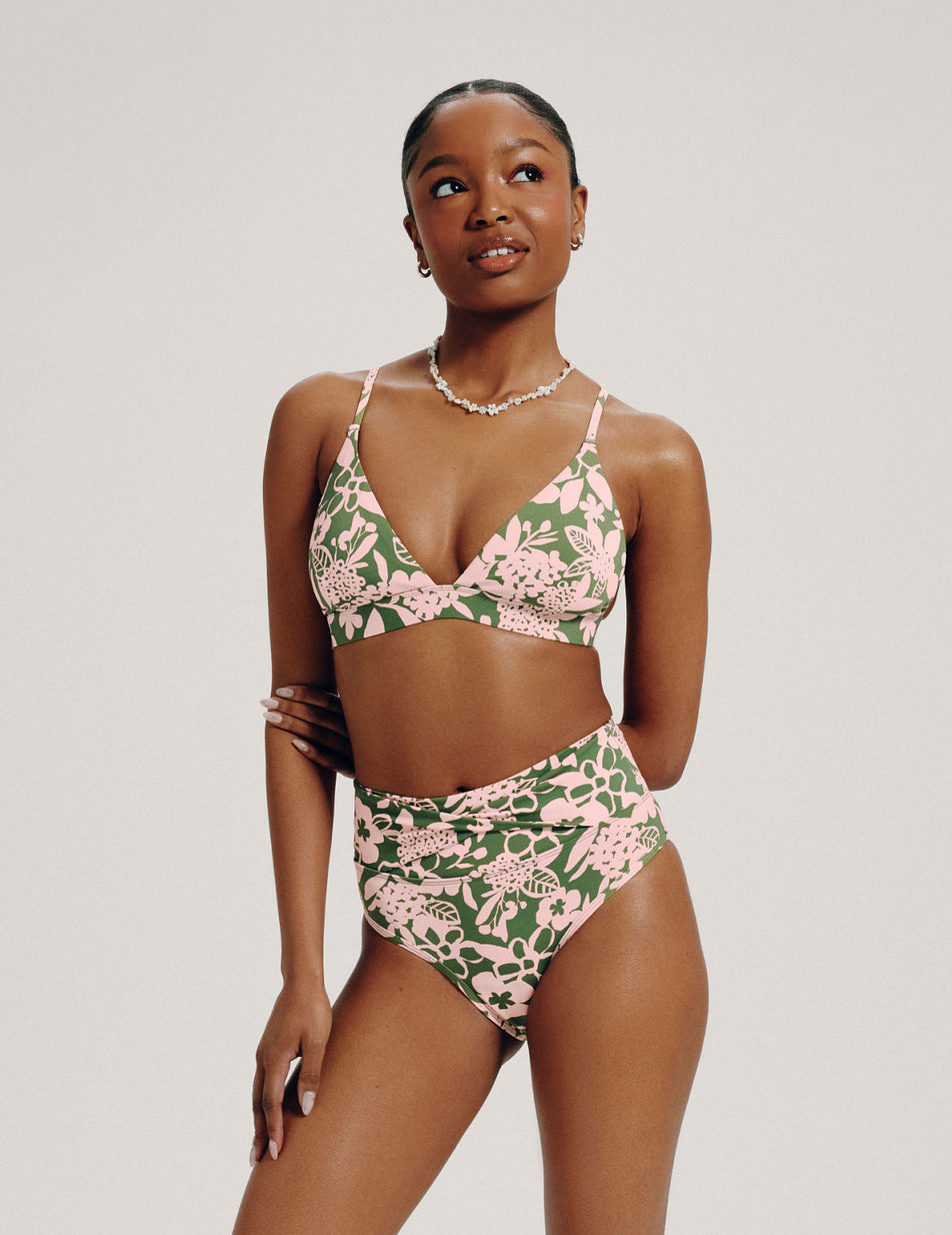 Green Knix Teen Period Swim Twist High Rise Bikini Bottoms | RKCHIJ-853