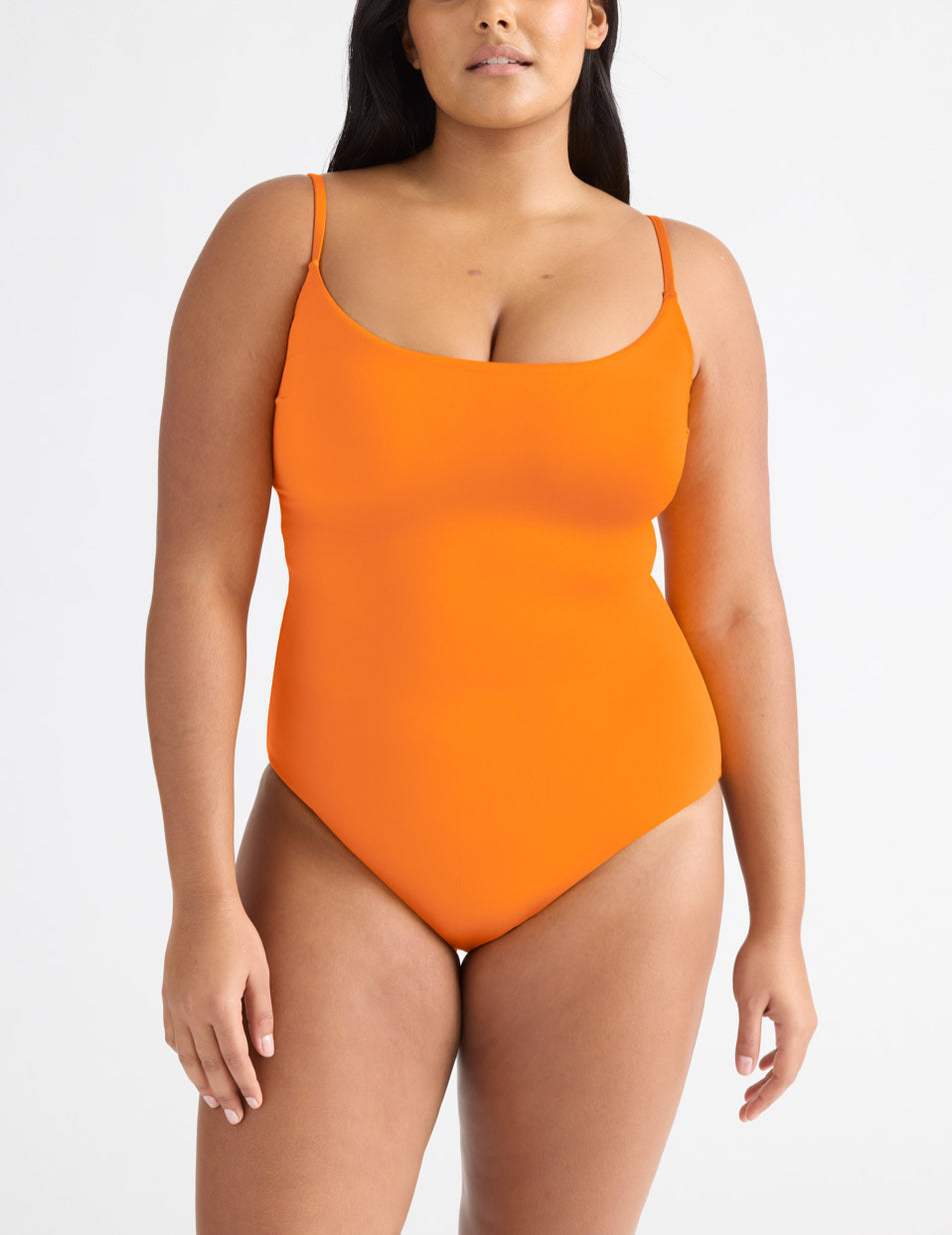 Orange Knix Classic One Piece Swimsuits | SGAKLU-065