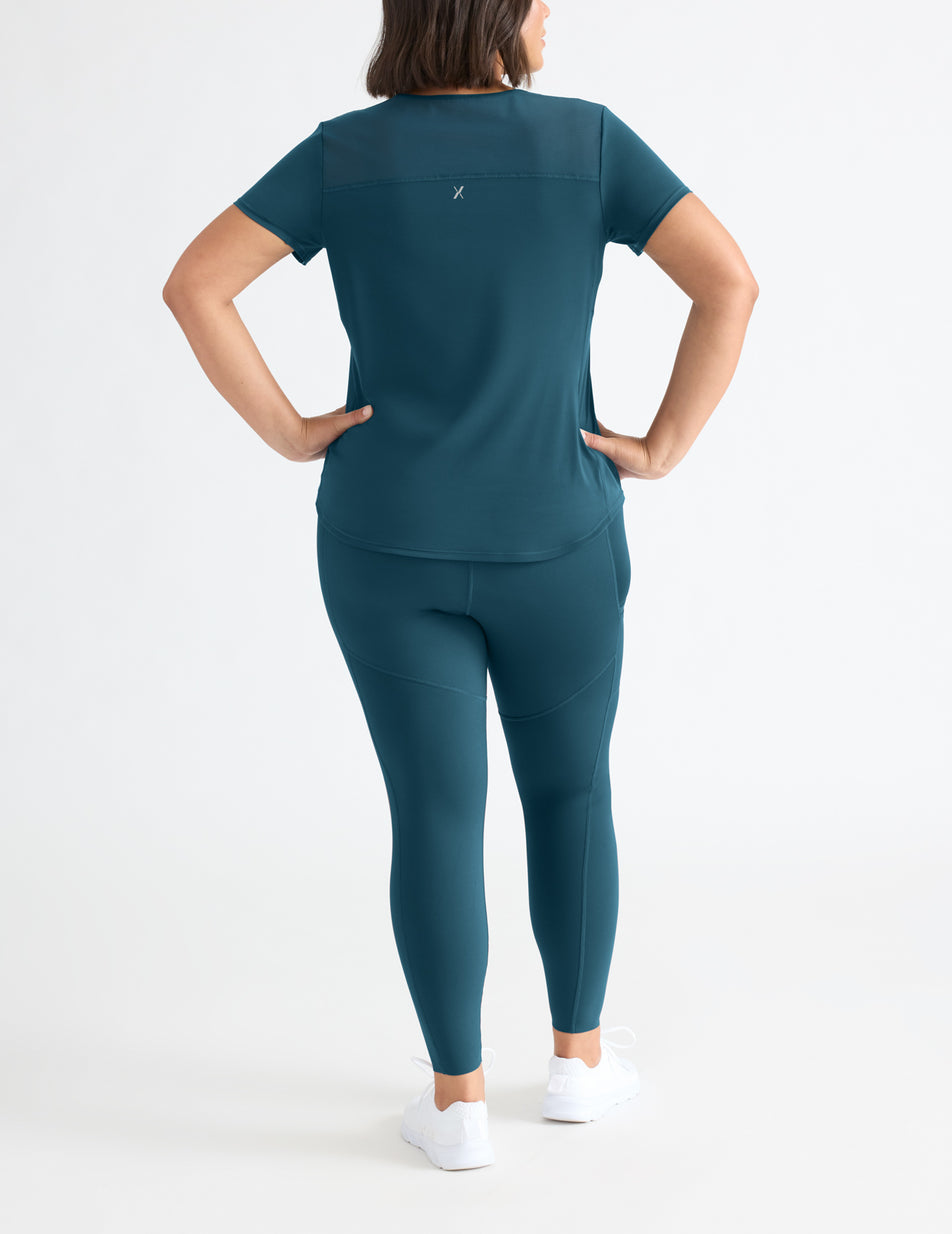 Peacock Blue Knix Momenta Active T Shirts | SMGFAI-481