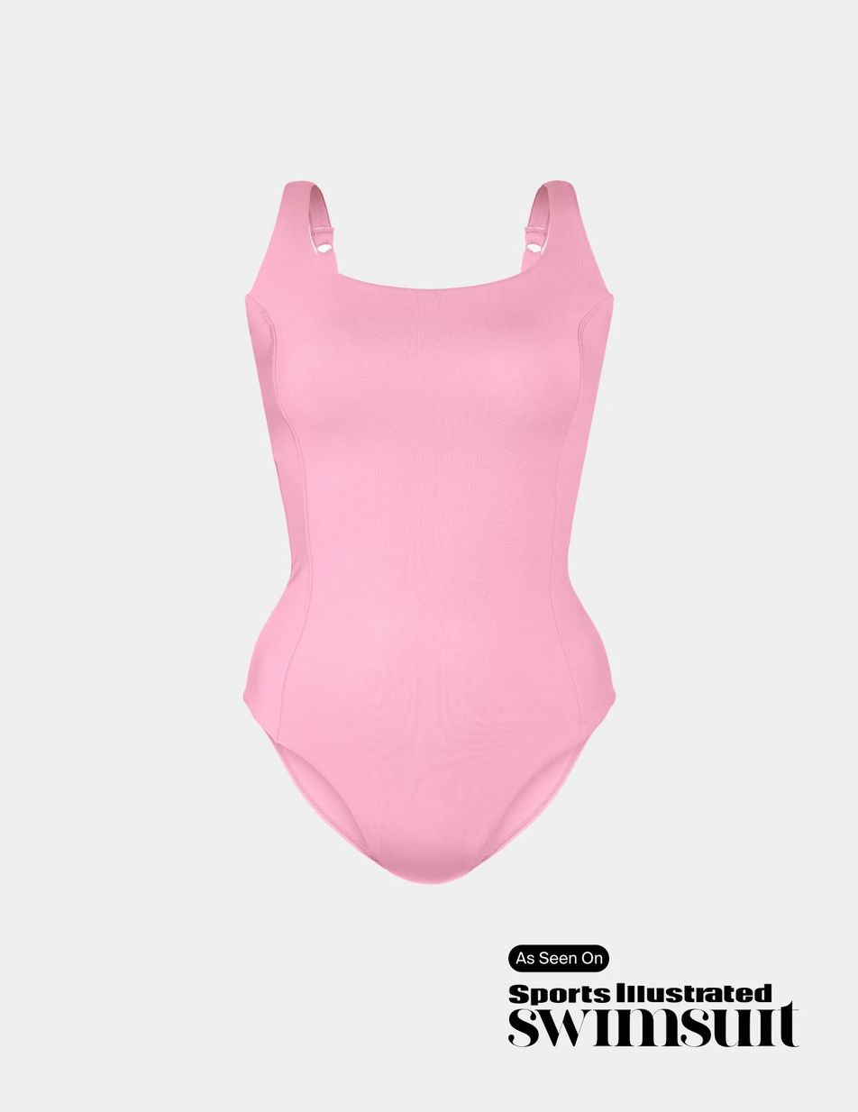 Pink Knix Cinch Shaper One Piece Swimsuits | CXSKEG-392