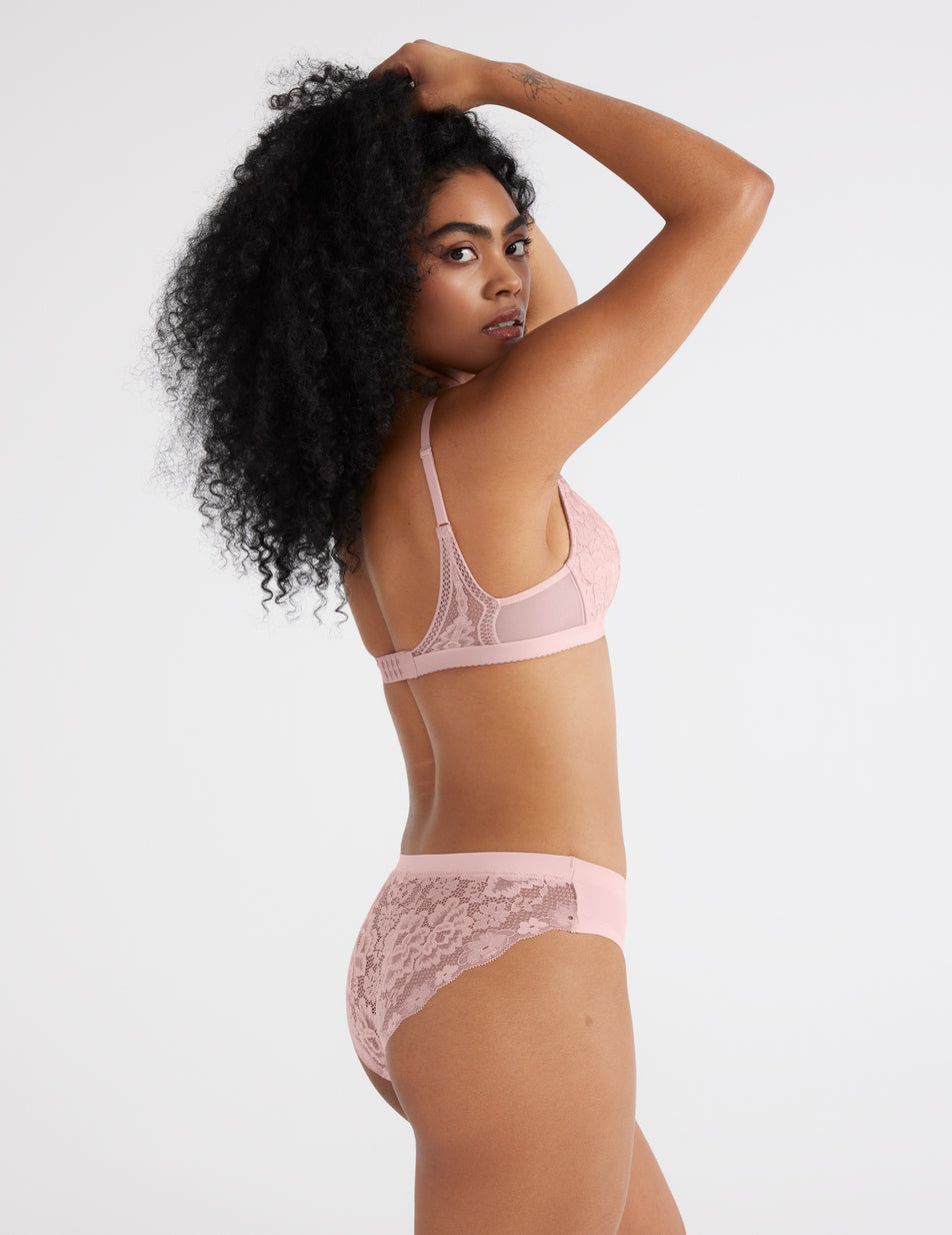 Pink Knix Essential Lace Bikini Bottoms | LZXADC-325