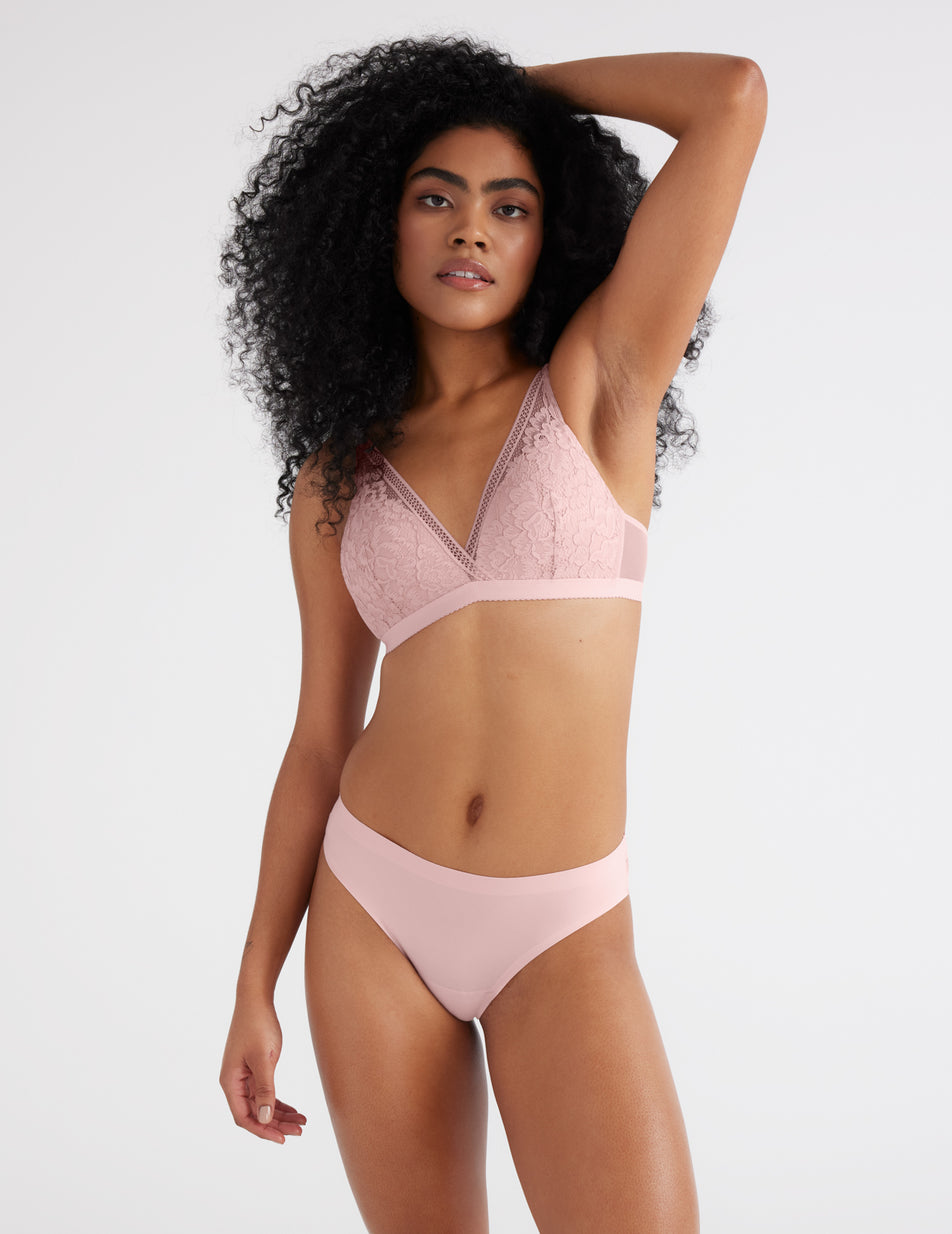 Pink Knix Essential Lace Bikini Bottoms | LZXADC-325