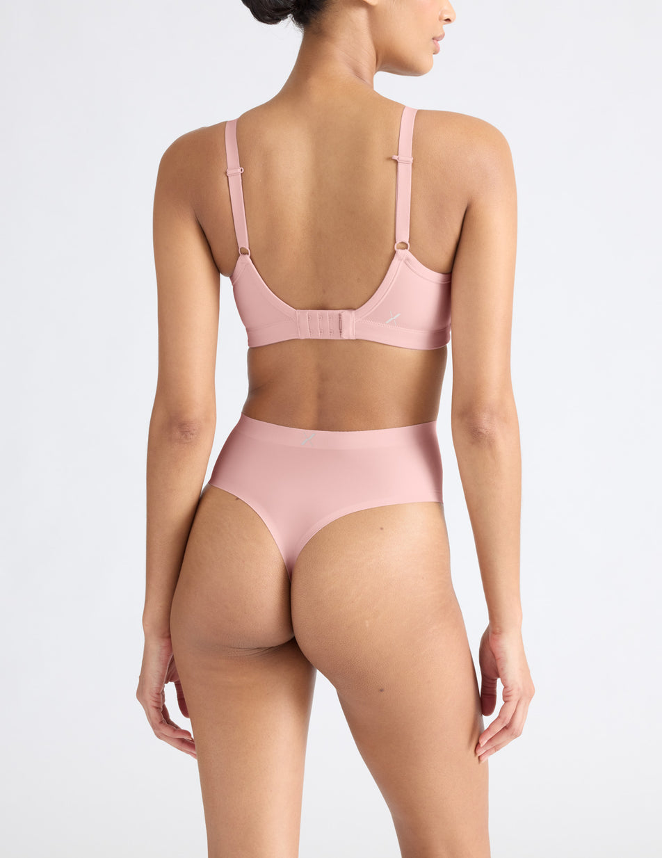 Pink Knix Essential No-Show High Rise Thong | OHJGAL-485