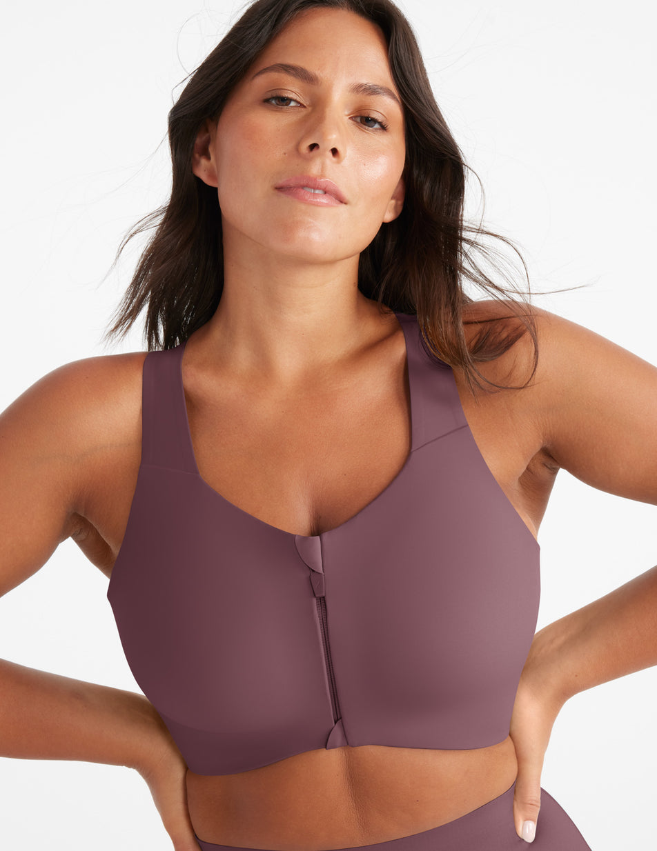 Purple Knix Catalyst Front Zip Sports Bras | GZDPCW-267