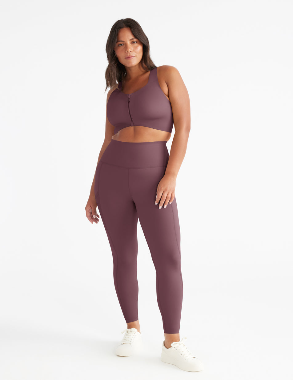 Purple Knix Catalyst Front Zip Sports Bras | GZDPCW-267