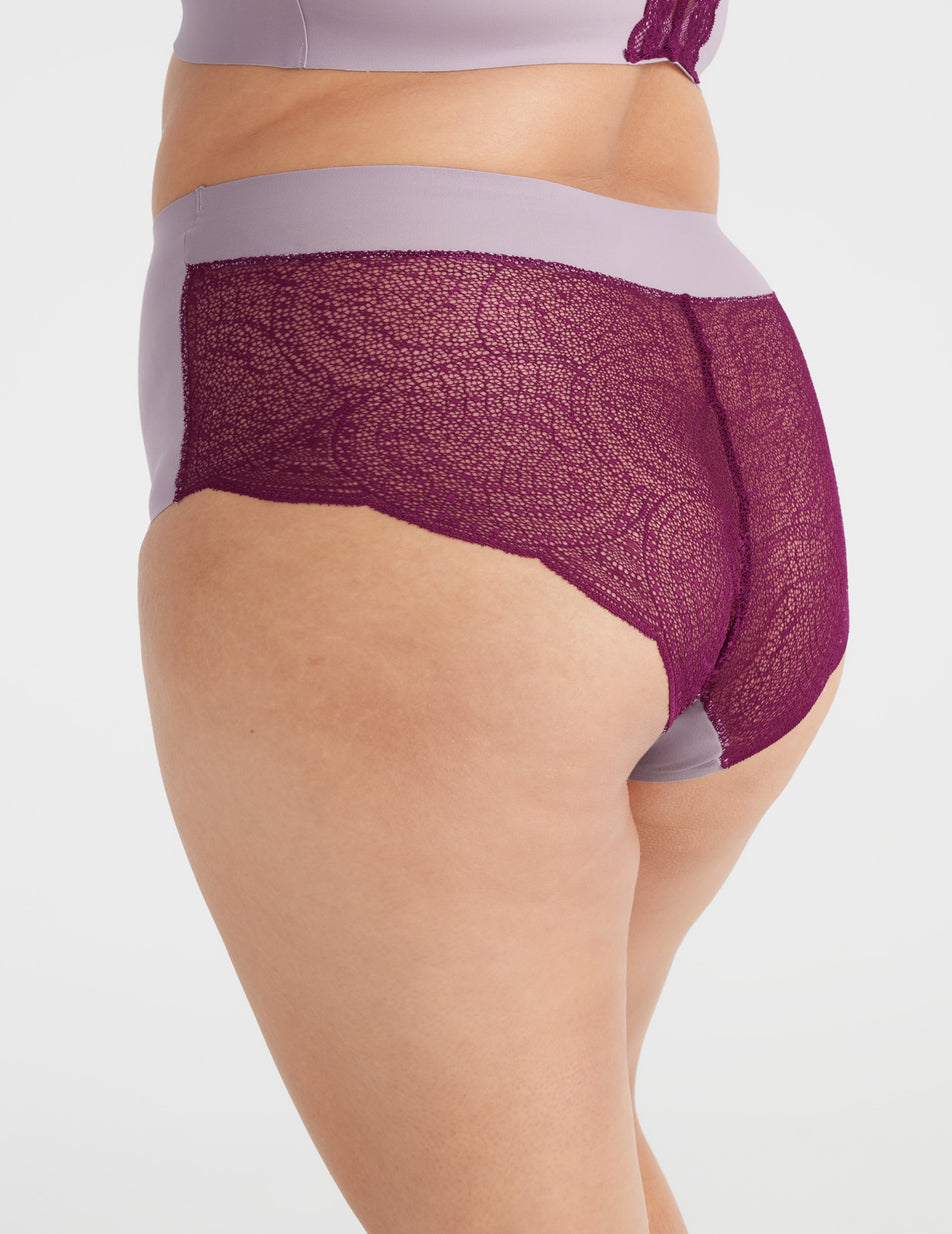 Purple Knix Essential Lace High Rise Underwear | AVRLXN-183